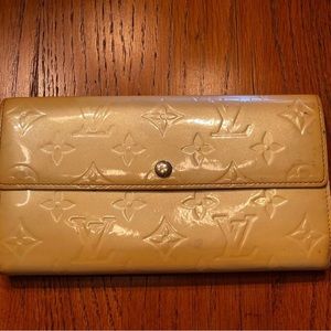 Authentic Louis Vuitton Porte Feuille Sarah Vernis Long Bifold Wallet Vintage